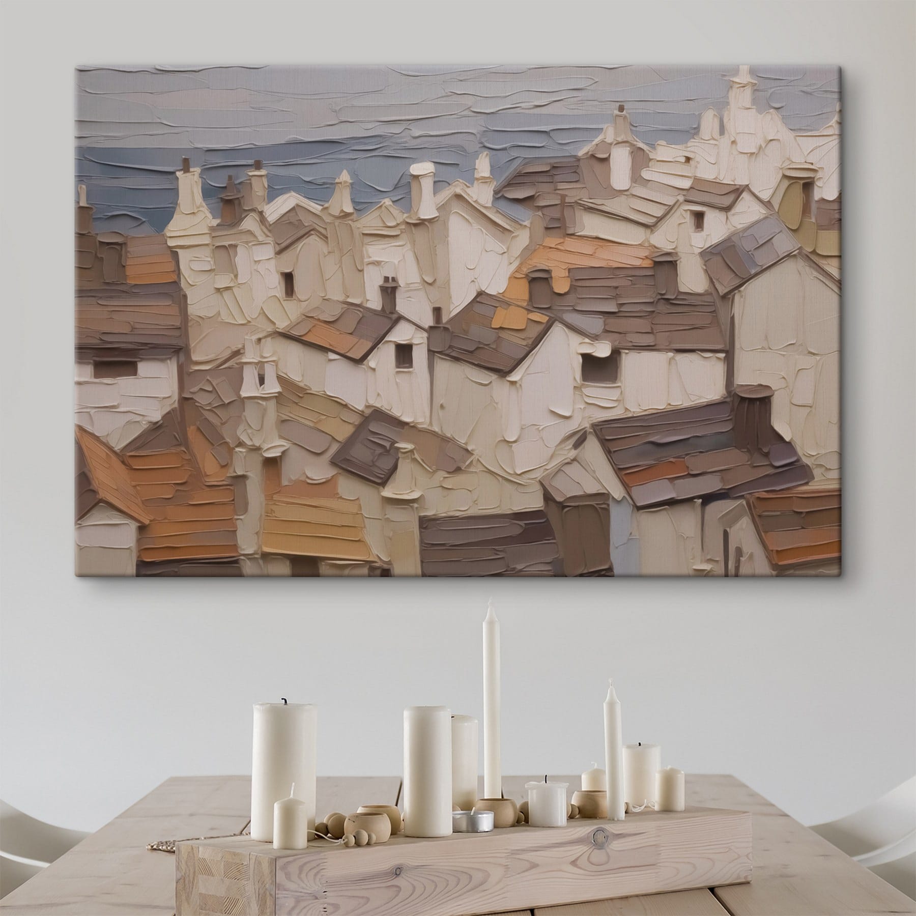 Painting of a city Painting of a city