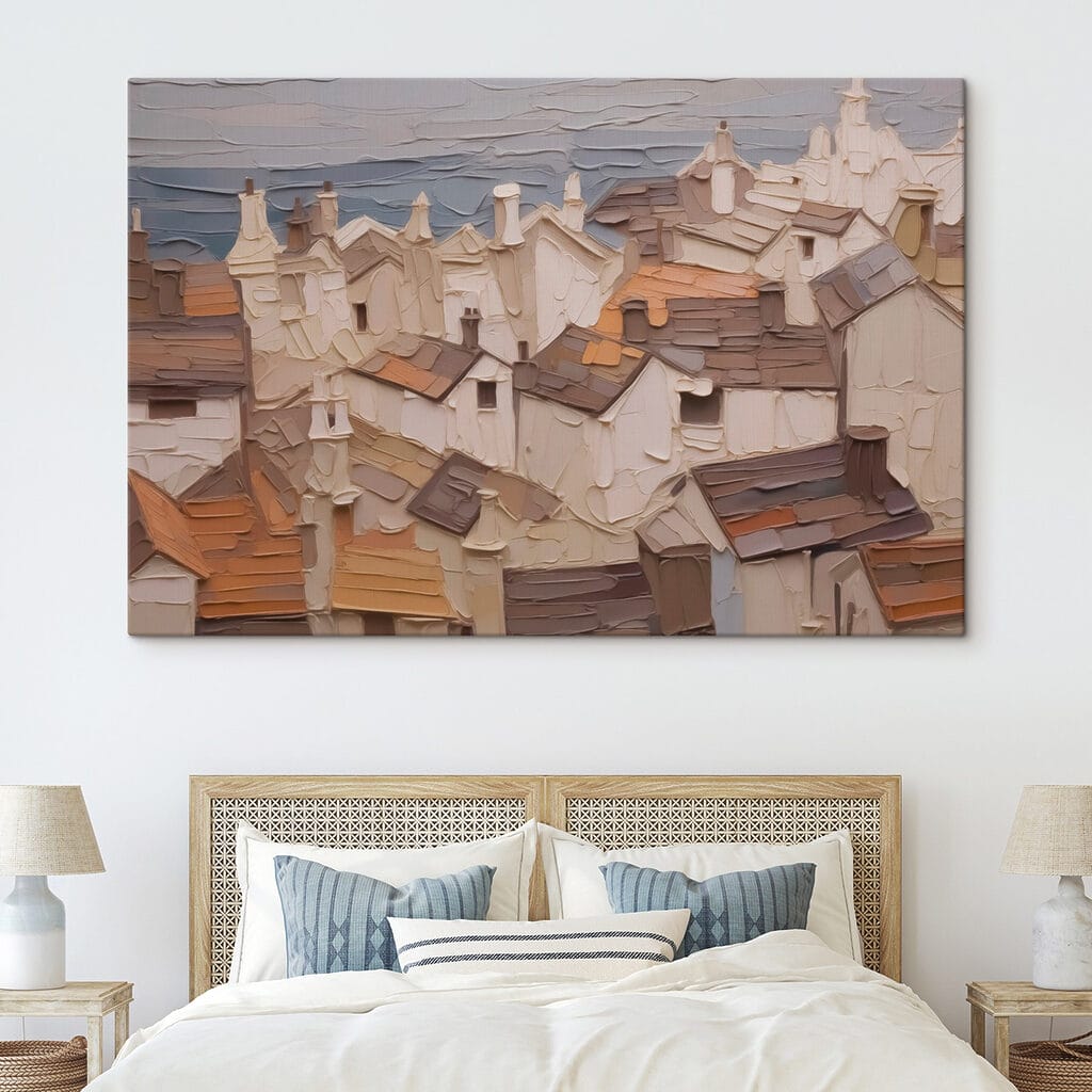 Painting of a city Painting of a city