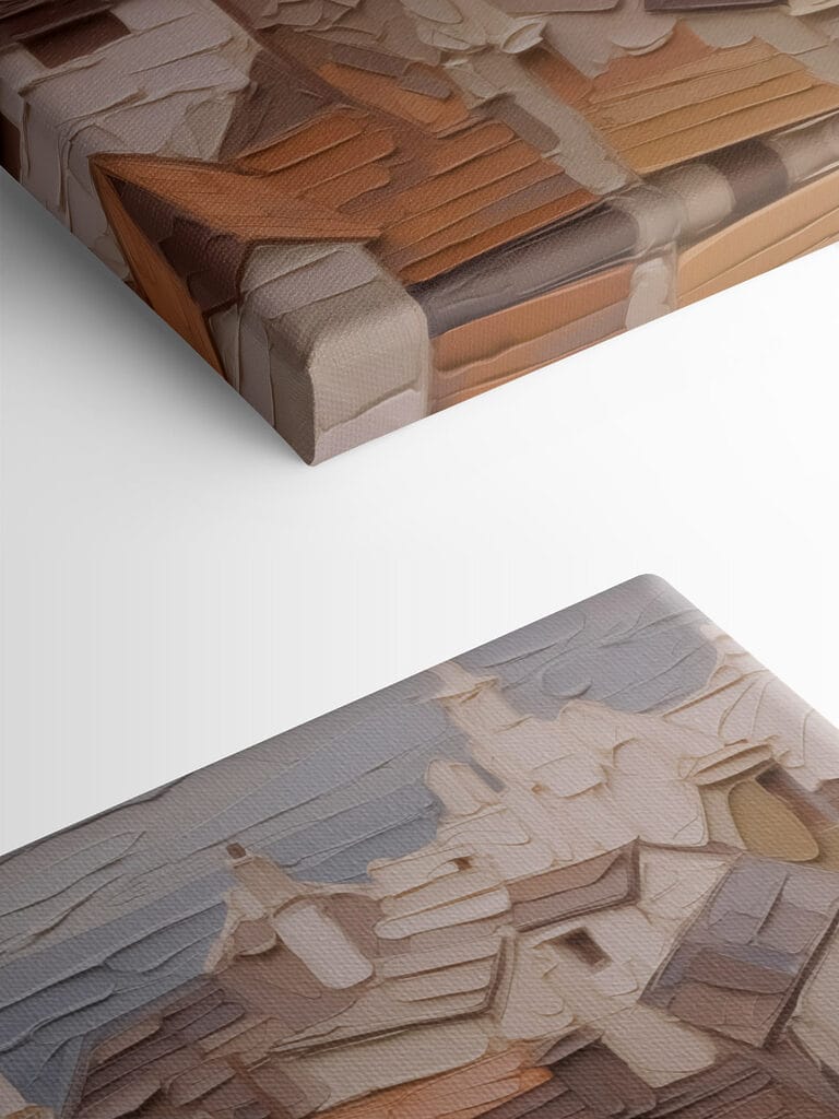 Painting of a city Painting of a city