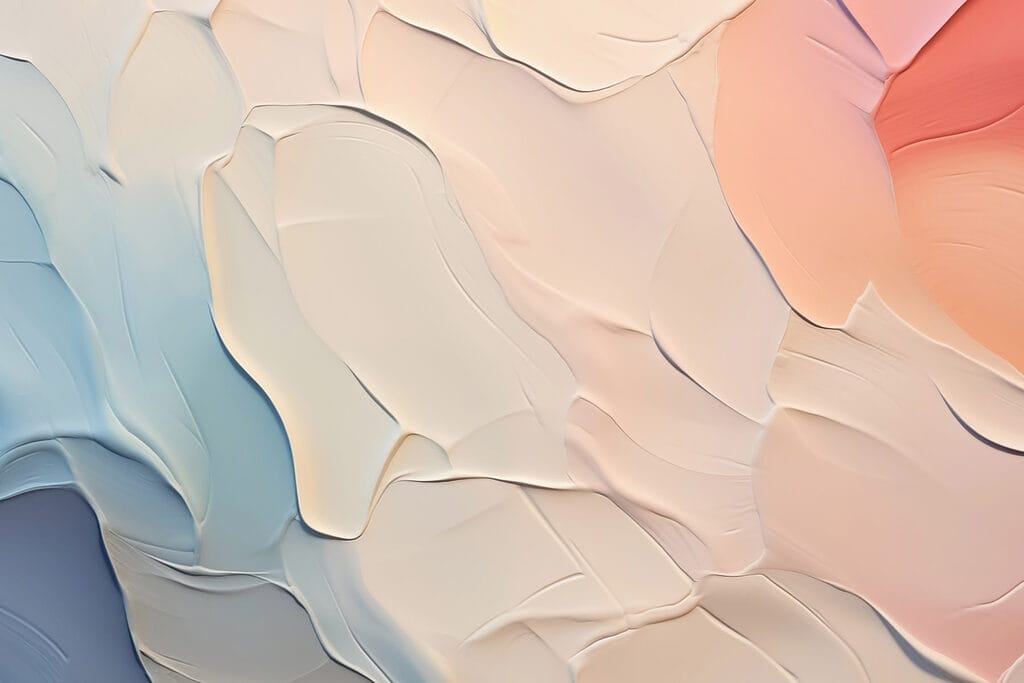 Textured layers in soft hues Textured layers in soft hues