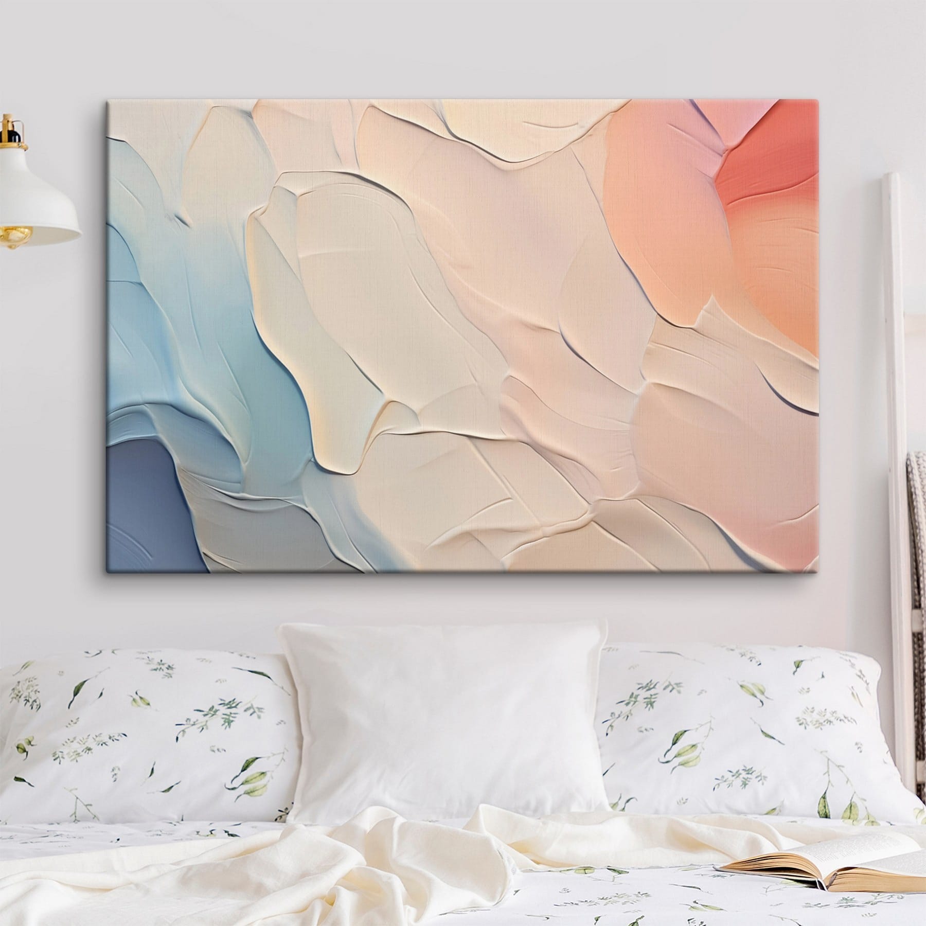 Textured layers in soft hues Textured layers in soft hues