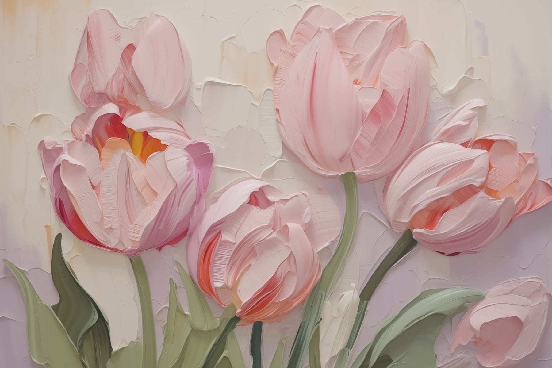 Painting of pink flowers