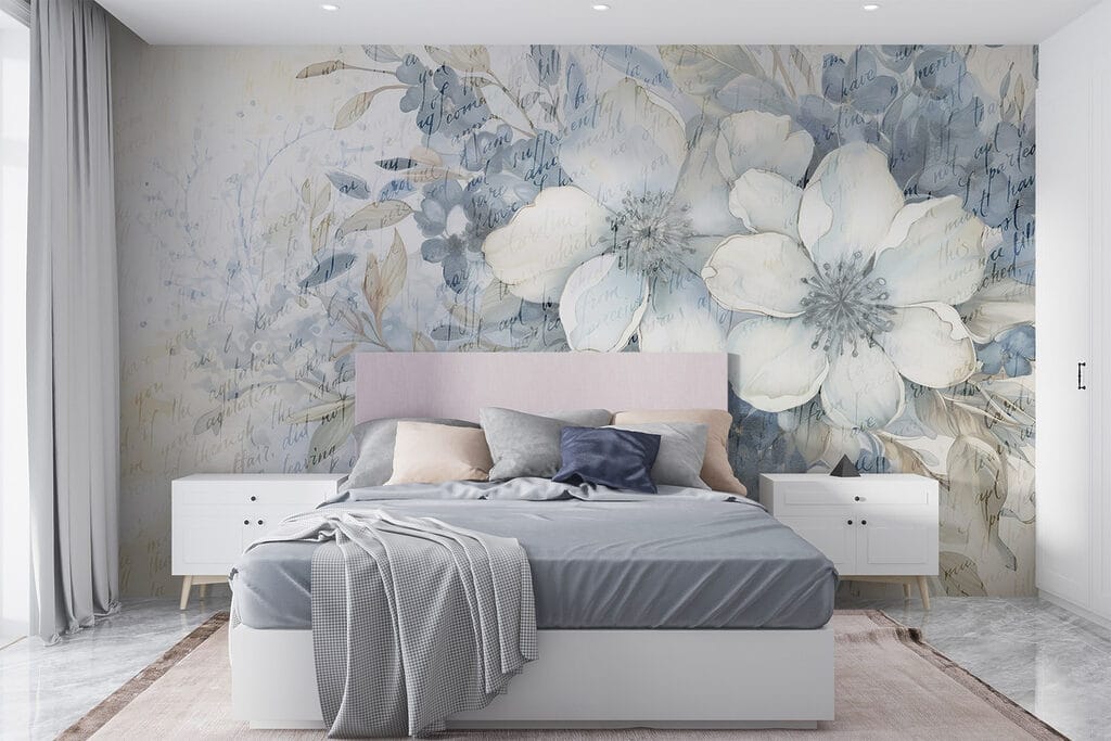 Painting of flowers and leaves Painting of flowers and leaves