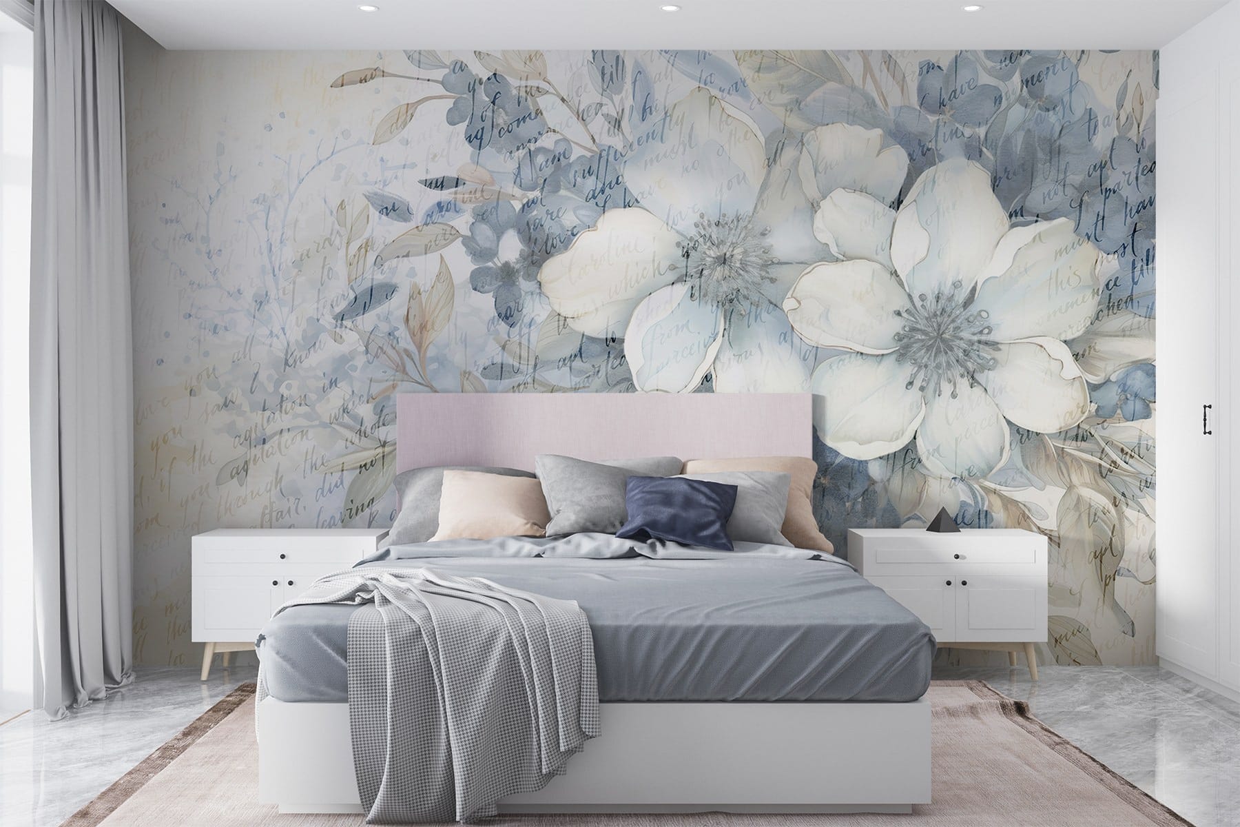 Painting of flowers and leaves Painting of flowers and leaves