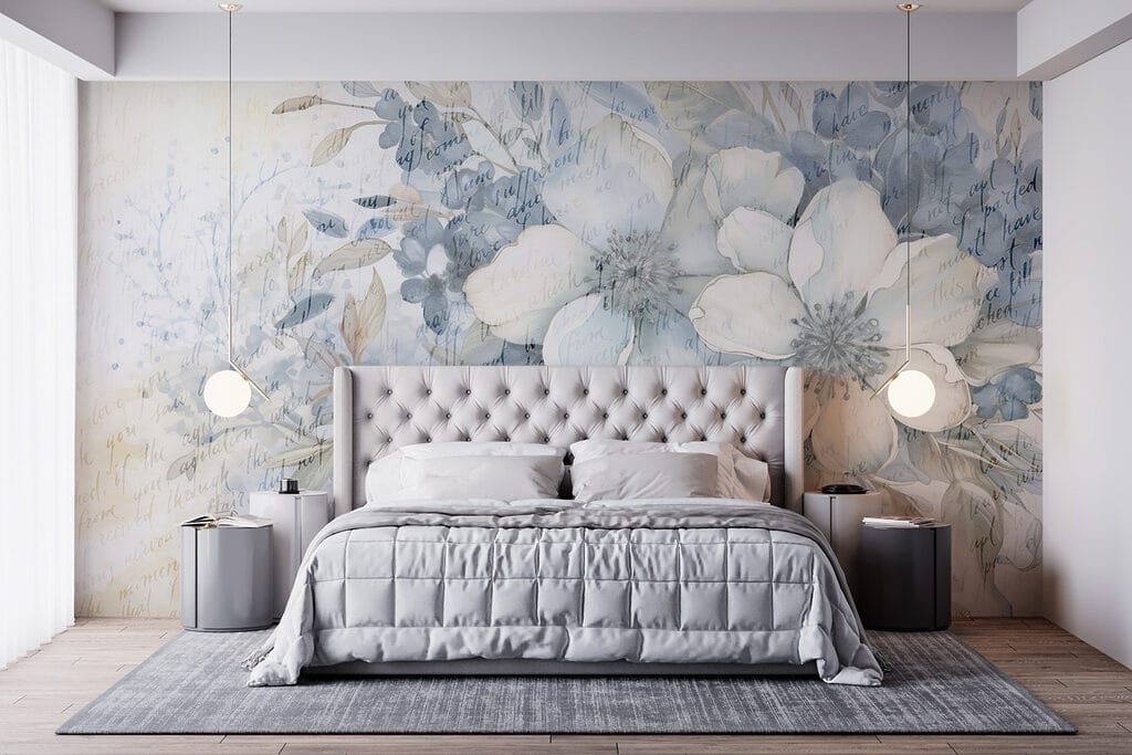 Painting of flowers and leaves Painting of flowers and leaves