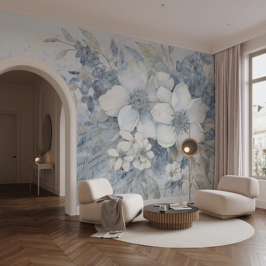 Painting of flowers and leaves Painting of flowers and leaves