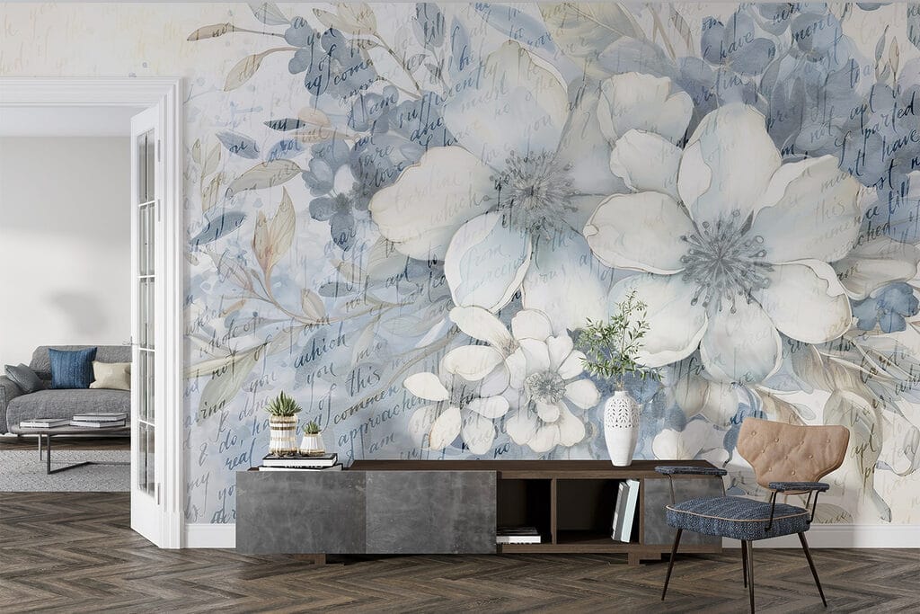 Painting of flowers and leaves Painting of flowers and leaves