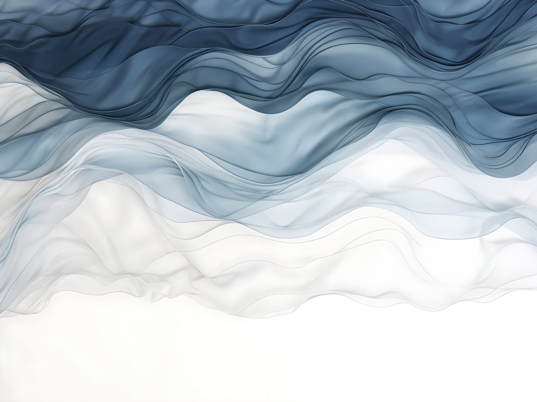 Blue and white wavy fabric