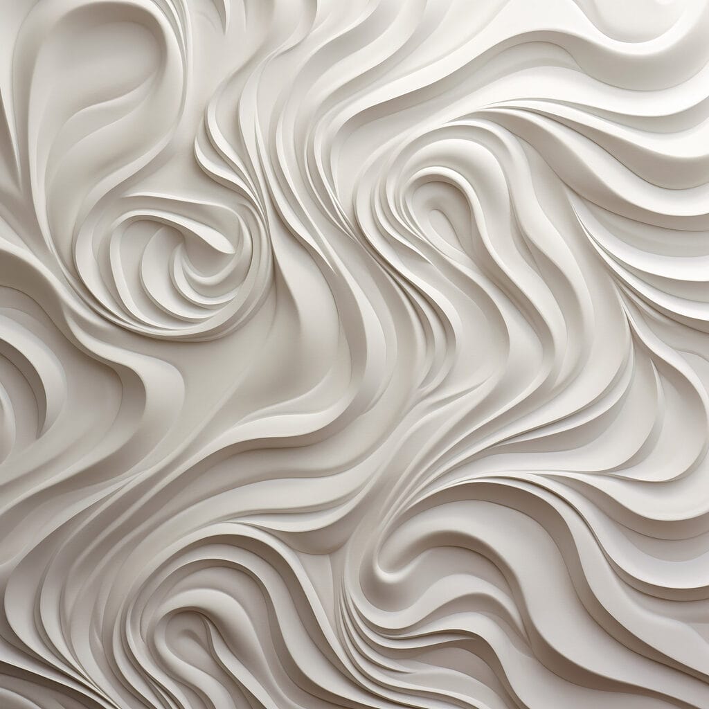 White wall with wavy lines