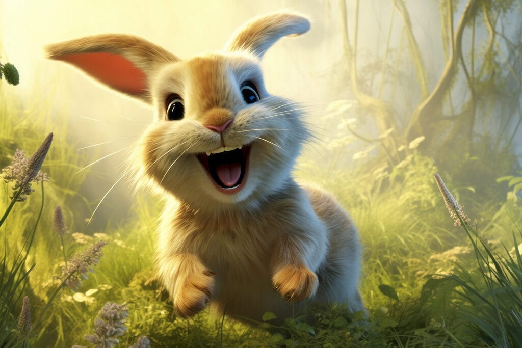 Rabbit in the grass Rabbit in the grass