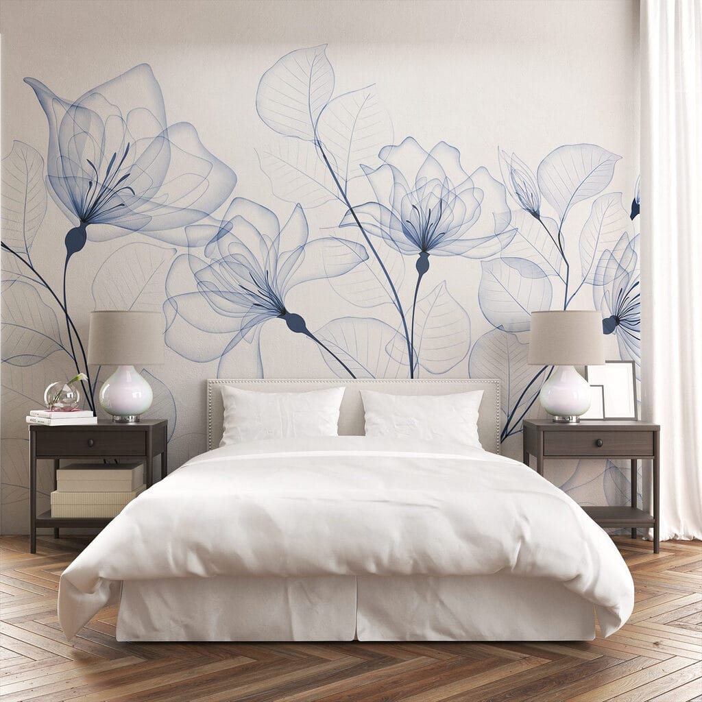 Transparent flowers and leaves Transparent flowers and leaves