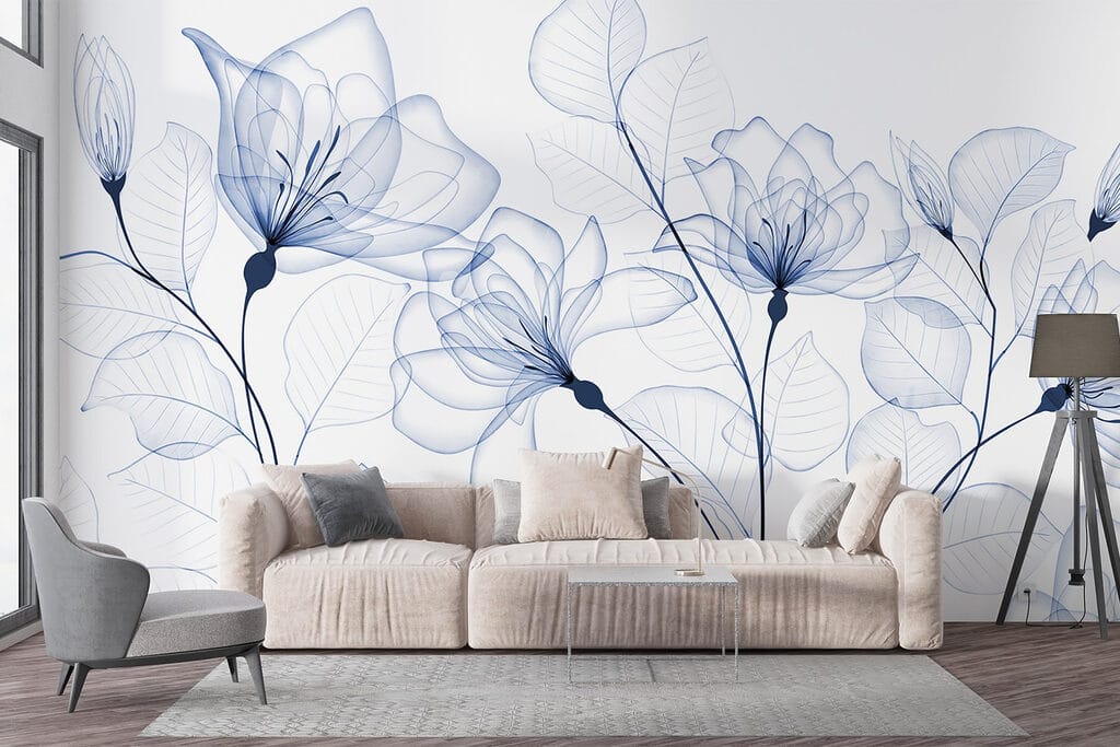 Transparent flowers and leaves Transparent flowers and leaves