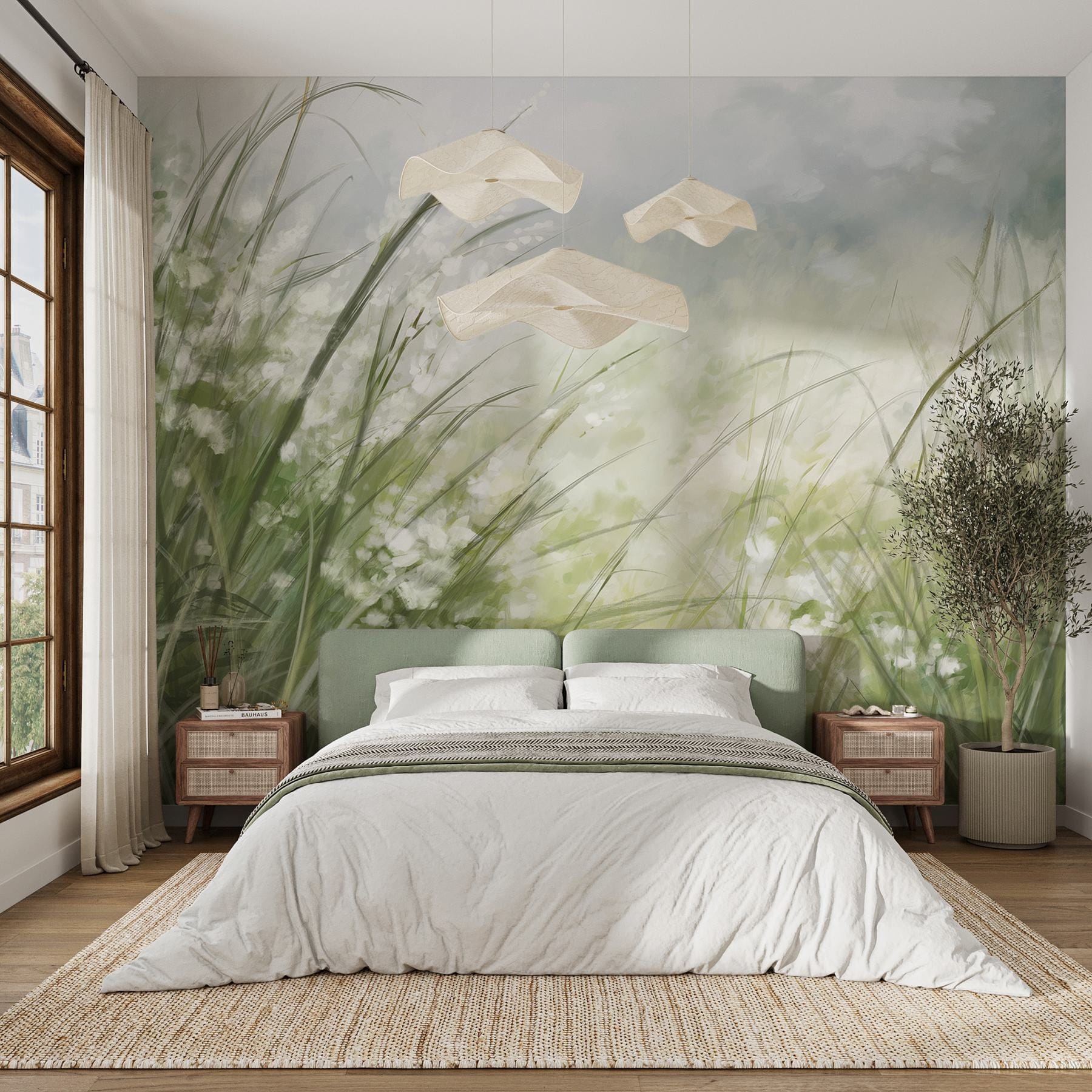 Painting of a field of grass