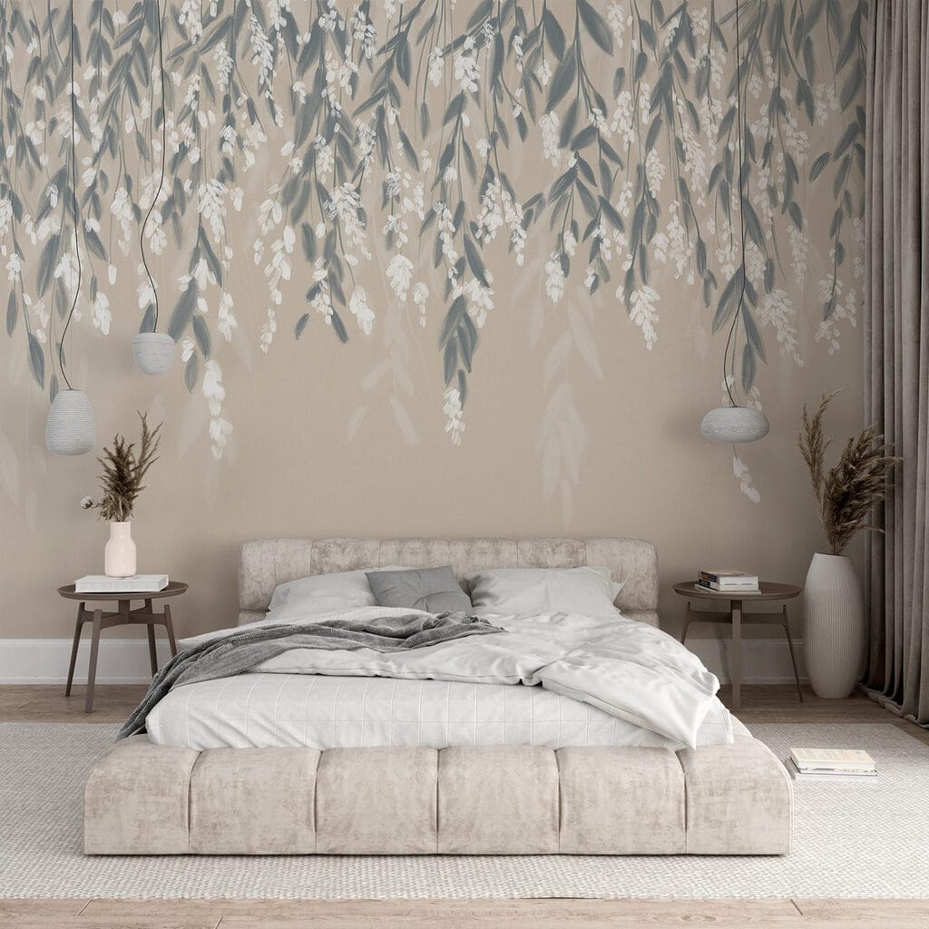 Delicate leaves in soft tones