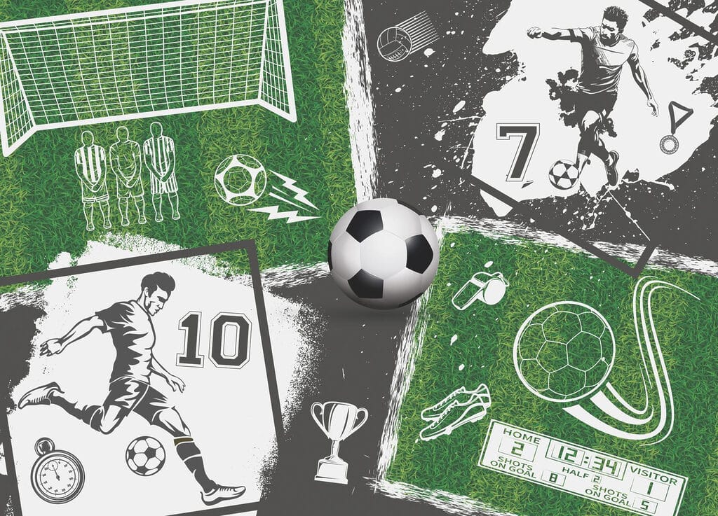 Futbalová akcia na ihrisku Futbalová akcia na ihrisku