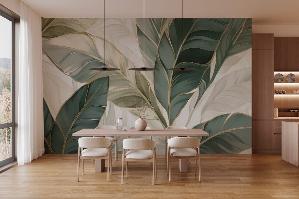 Lush green leaves in soft tones Lush green leaves in soft tones