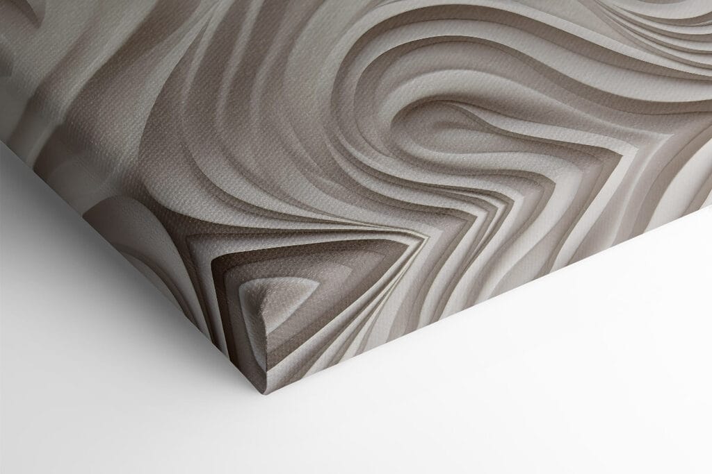 White wall with wavy lines