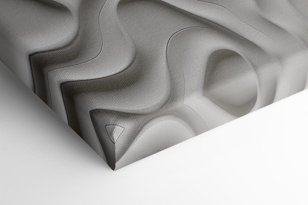 White surface with wavy lines