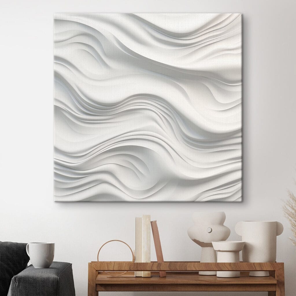 White wavy surface with lines
