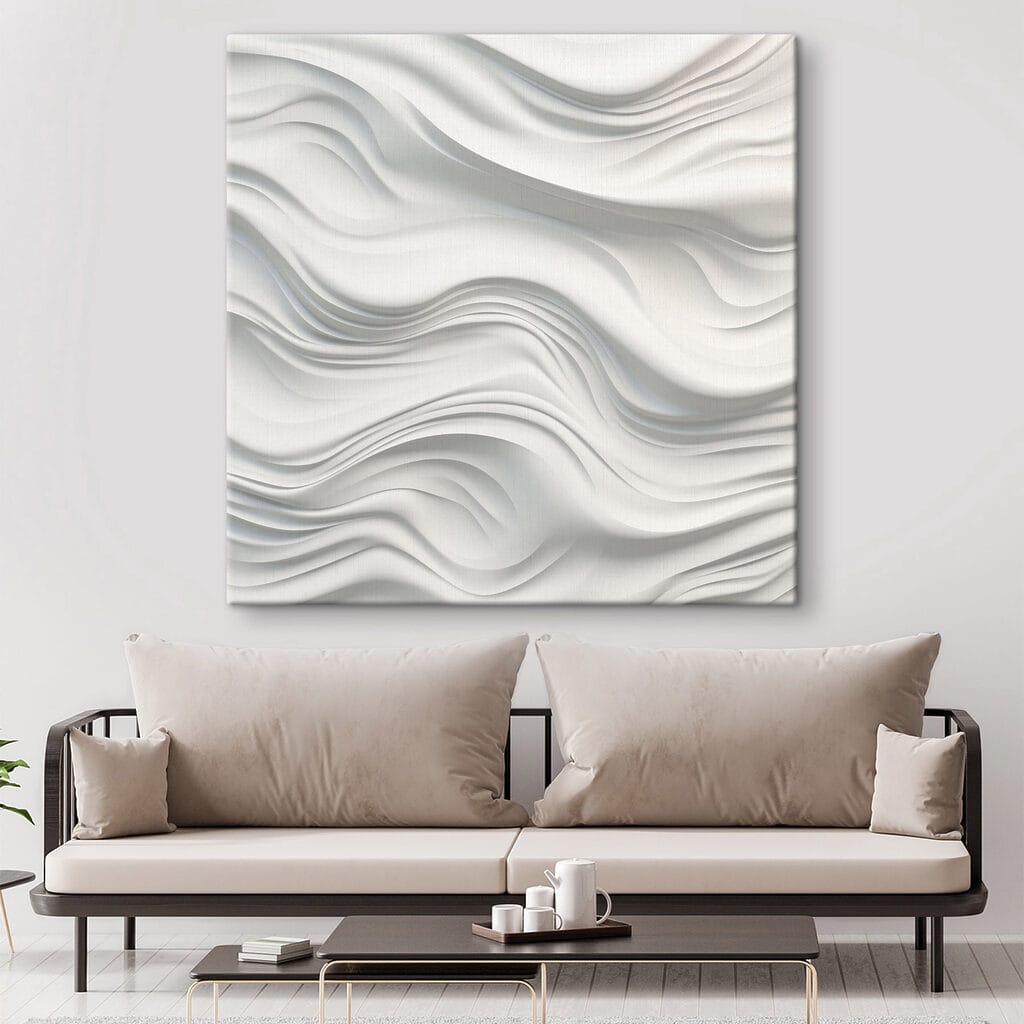 White wavy surface with lines