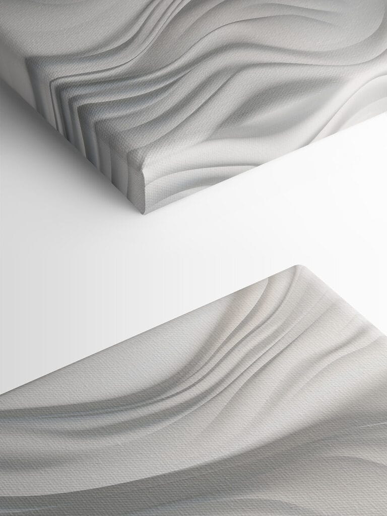 White wavy surface with lines