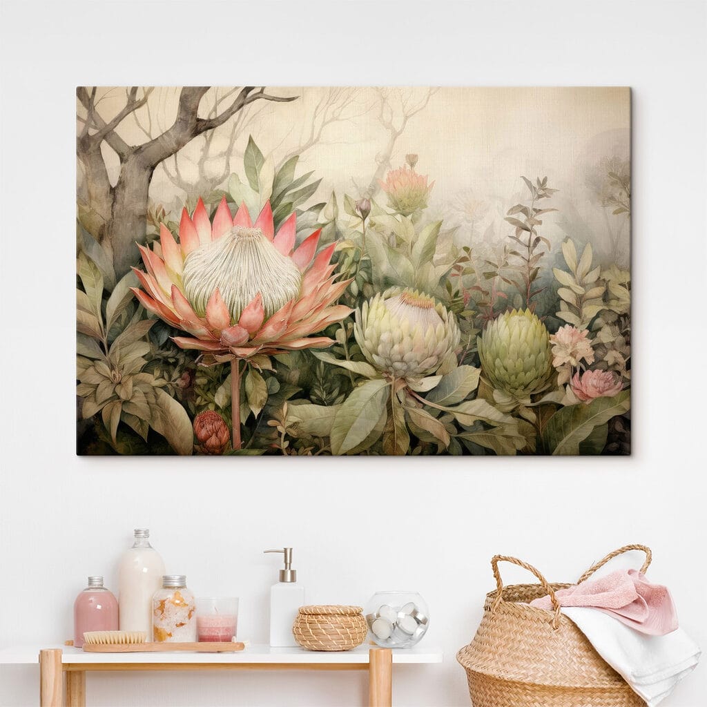 Painting of flowers and leaves Painting of flowers and leaves