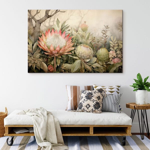 Painting of flowers and leaves Painting of flowers and leaves