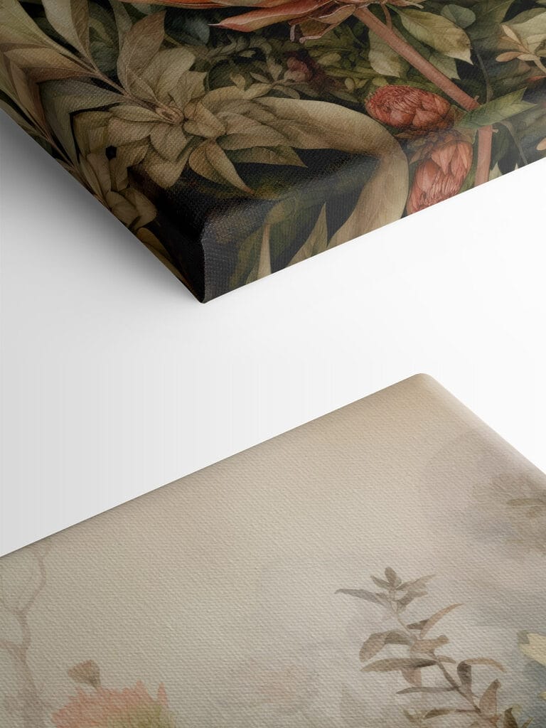 Painting of flowers and leaves Painting of flowers and leaves