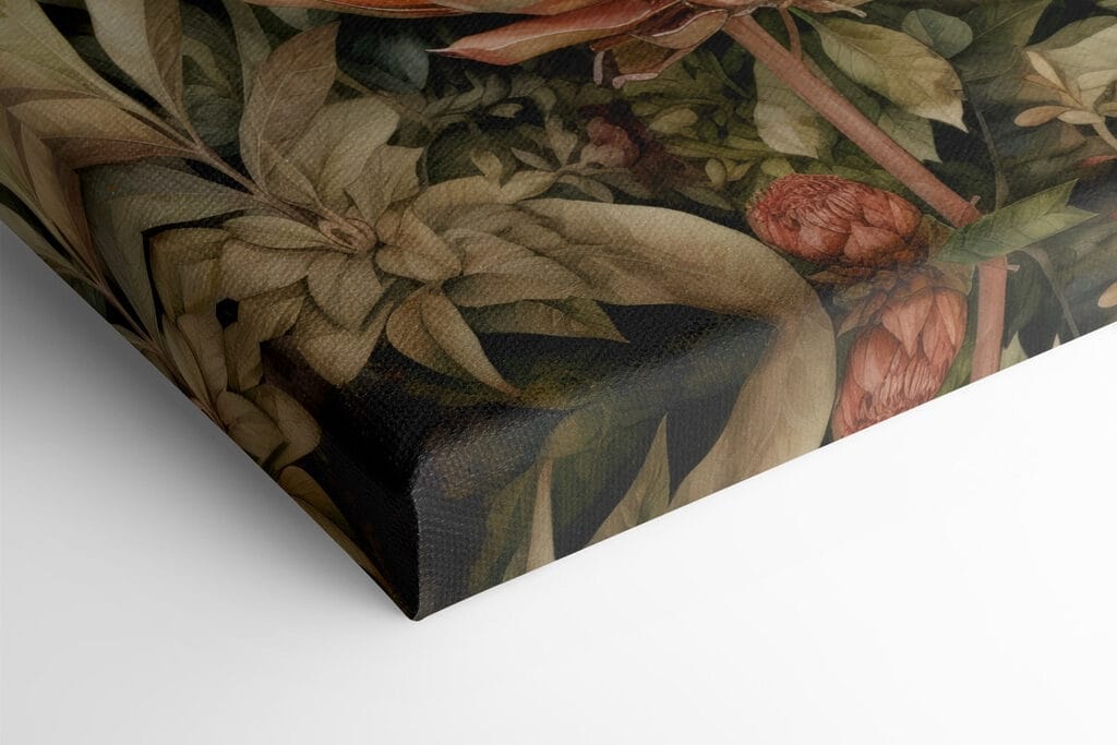 Painting of flowers and leaves Painting of flowers and leaves