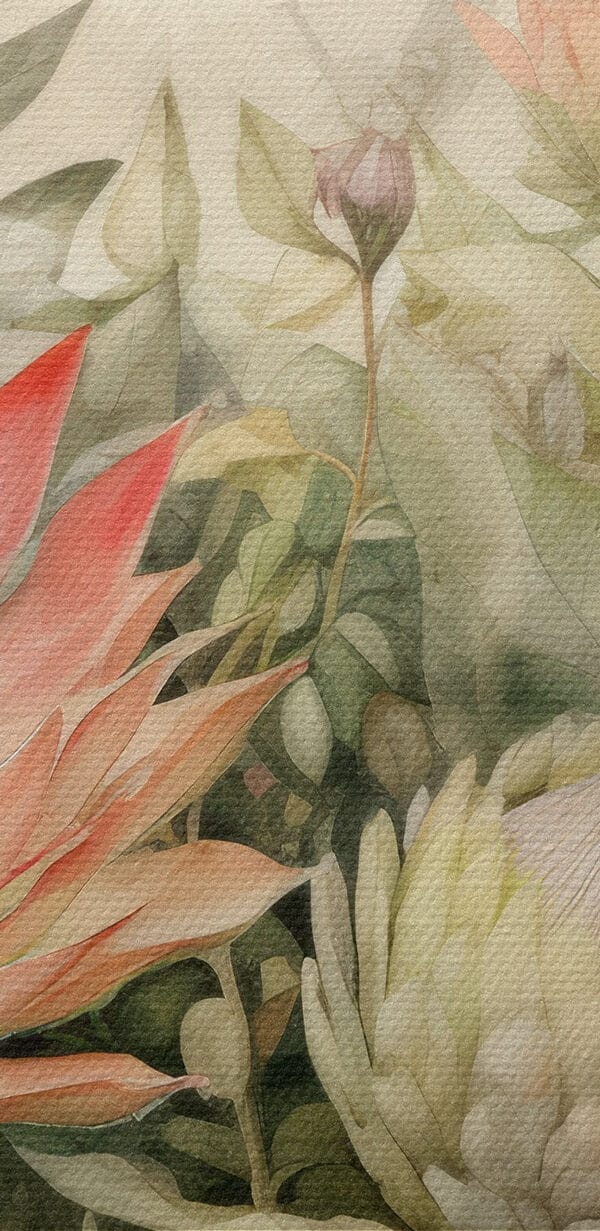 Painting of flowers and leaves Painting of flowers and leaves