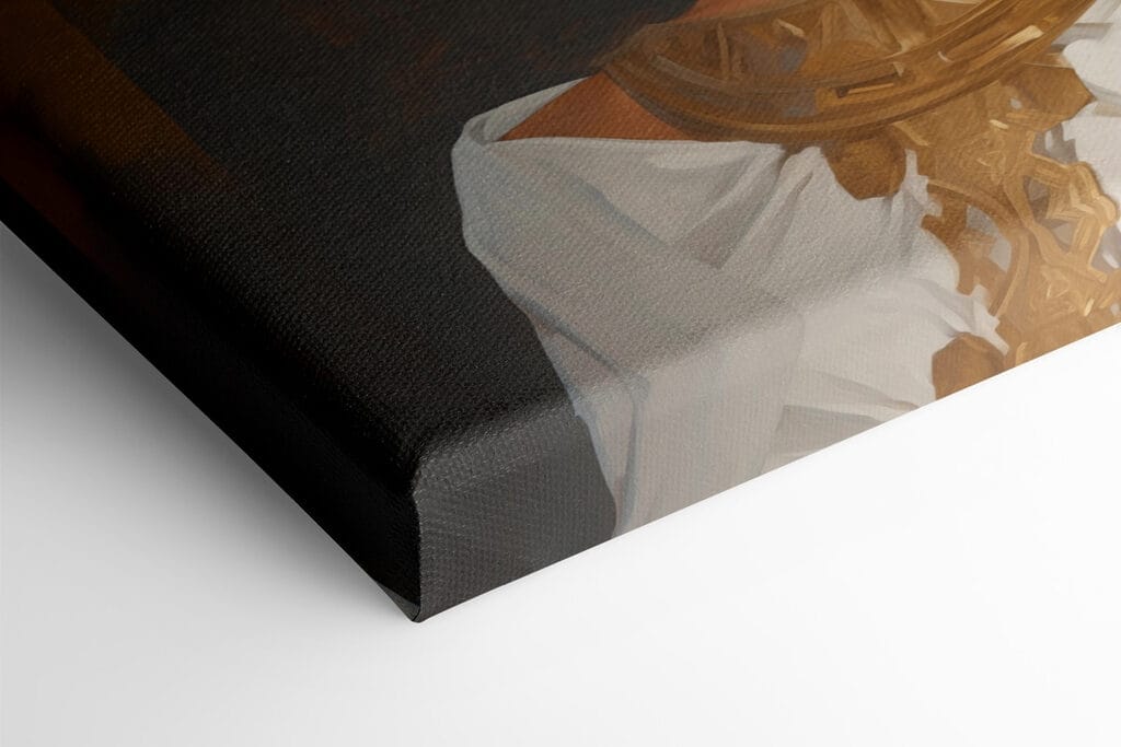 Regal elegance adorned with ancient attire