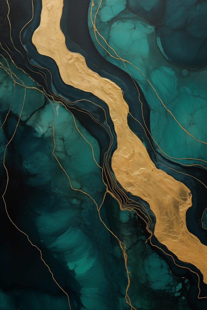 Serene flow of emerald and earth