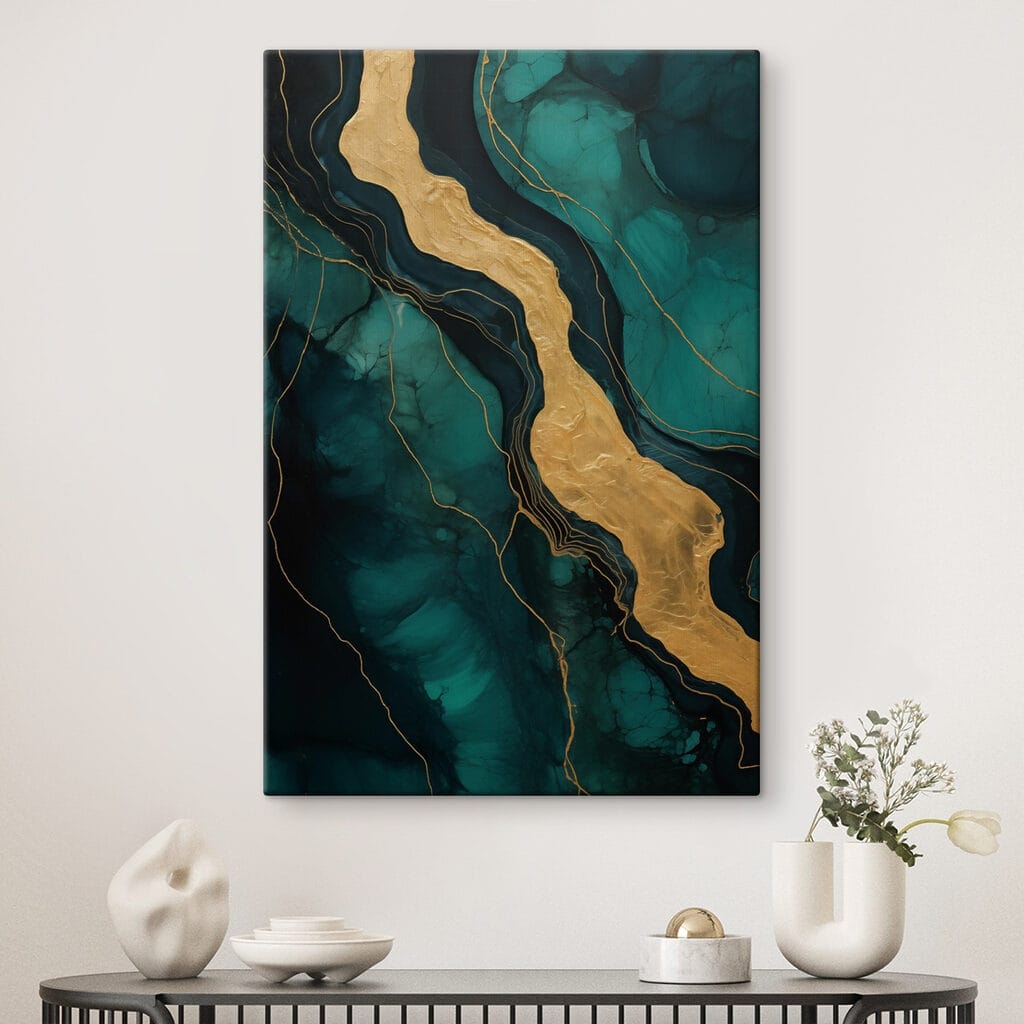 Serene flow of emerald and earth