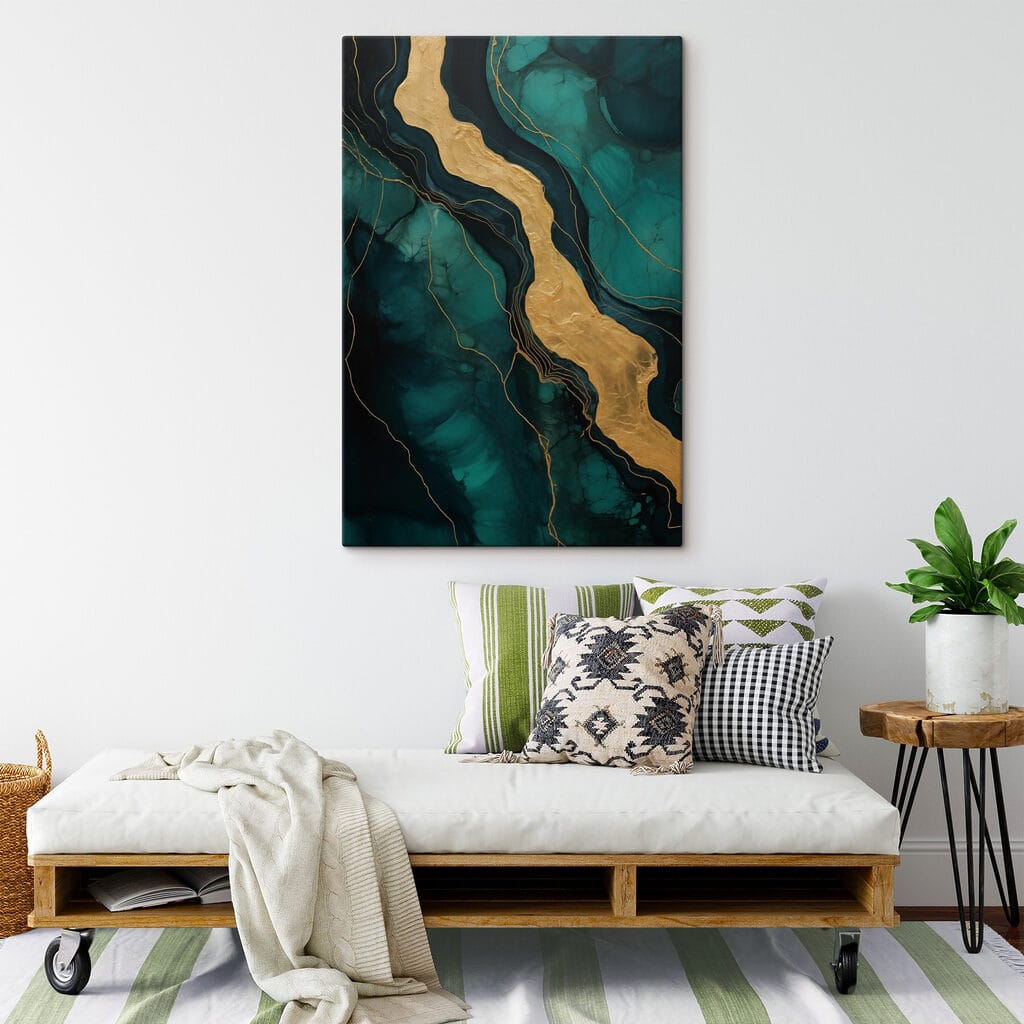 Serene flow of emerald and earth