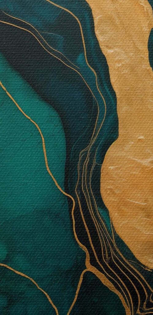 Serene flow of emerald and earth