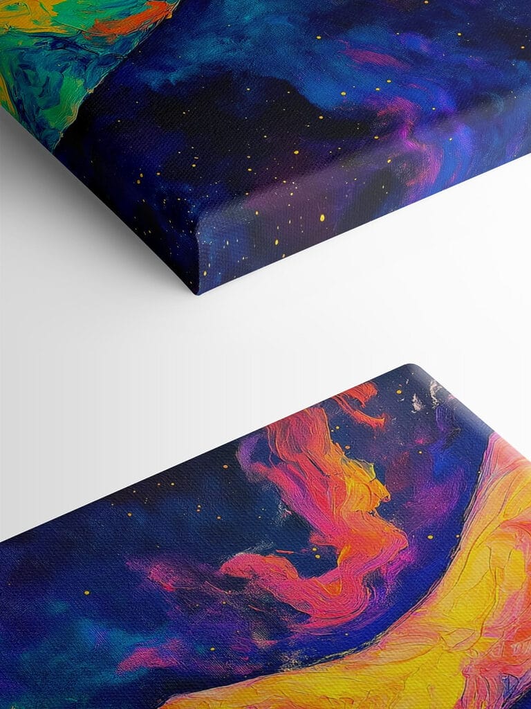 Painting of two hands touching each other Painting of two hands touching each other