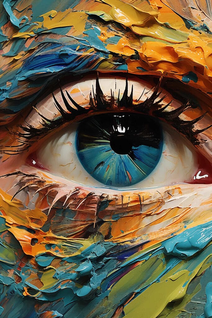 Vibrant color meets mesmerizing gaze