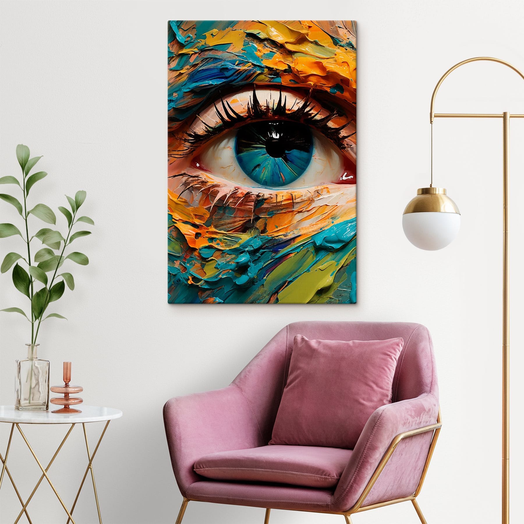 Vibrant color meets mesmerizing gaze