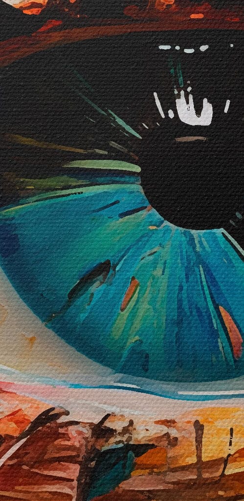 Vibrant color meets mesmerizing gaze