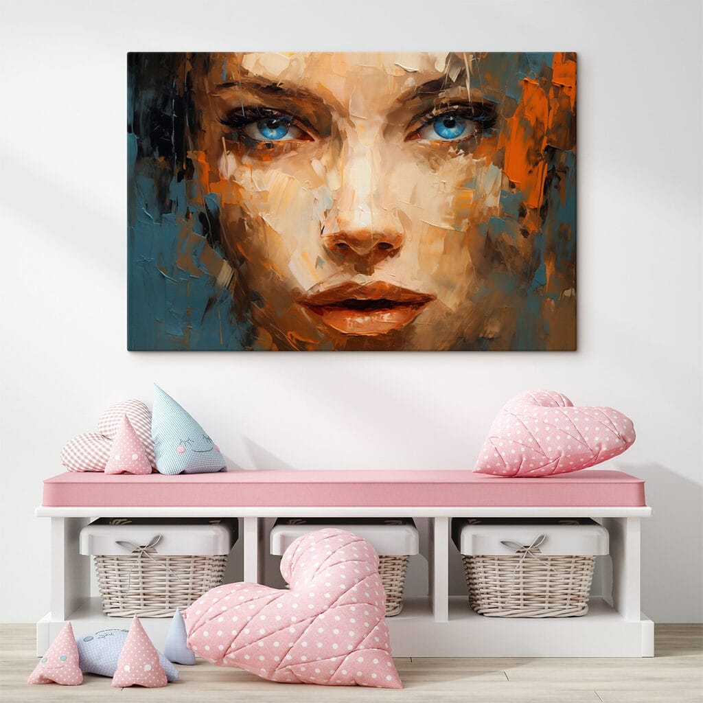 Painting of a woman's face