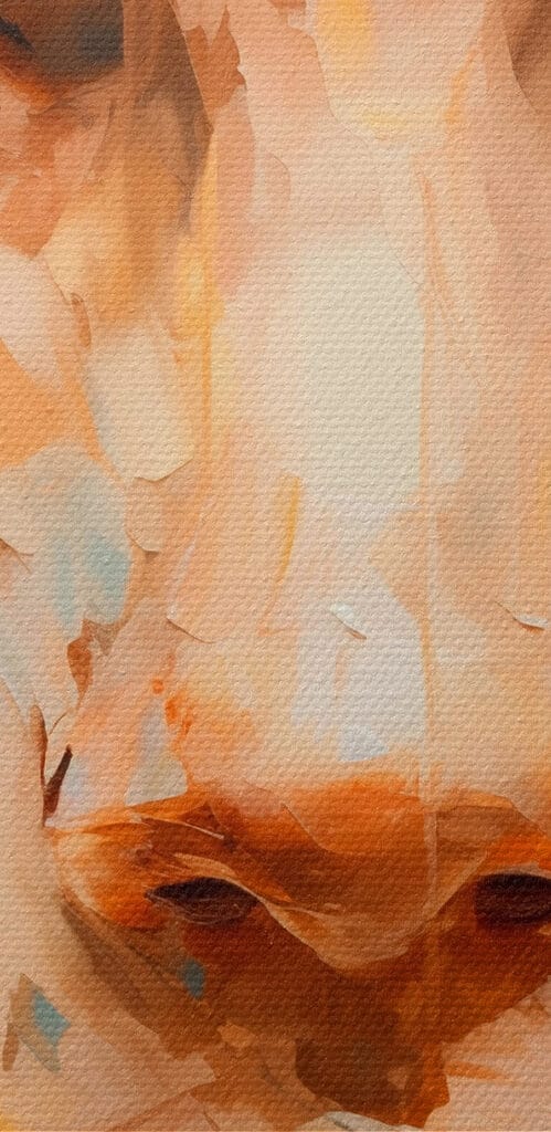 Painting of a woman's face