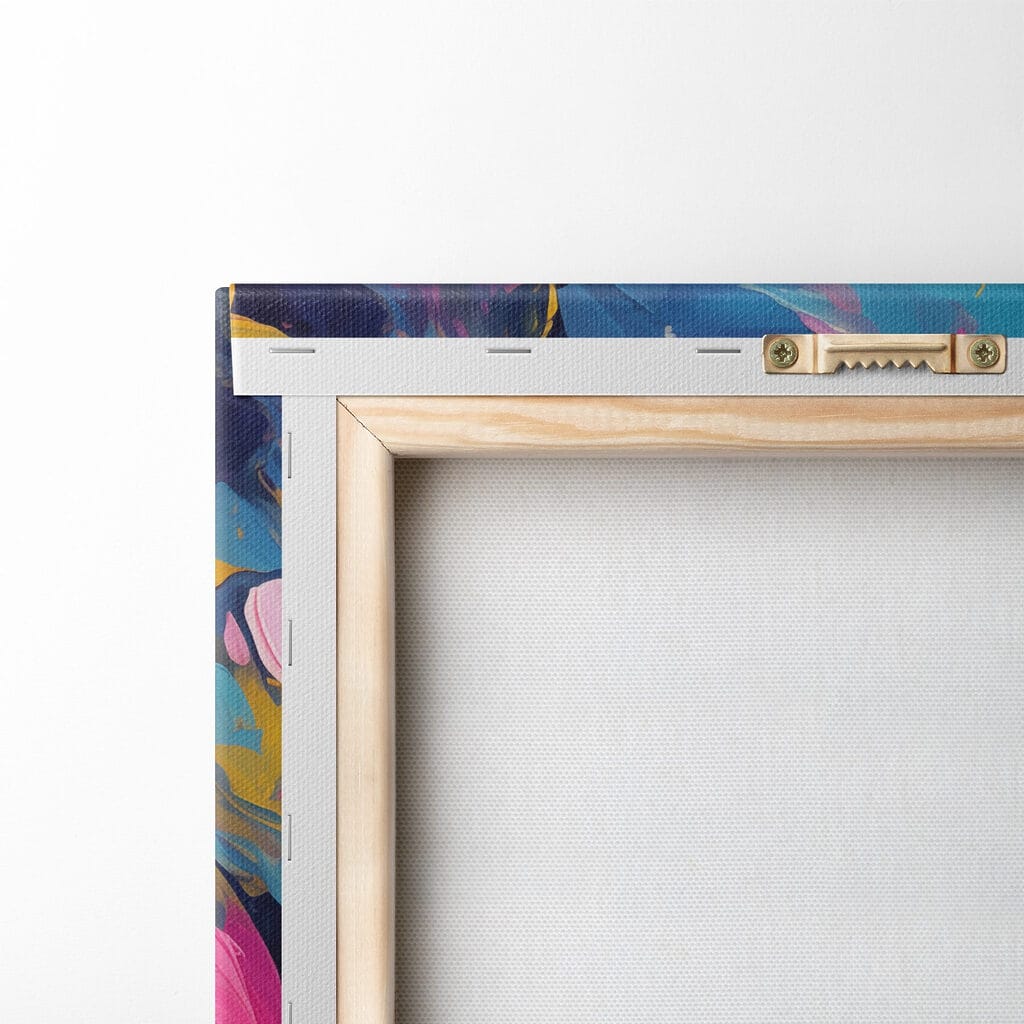 Painting of flowers on a blue background Painting of flowers on a blue background