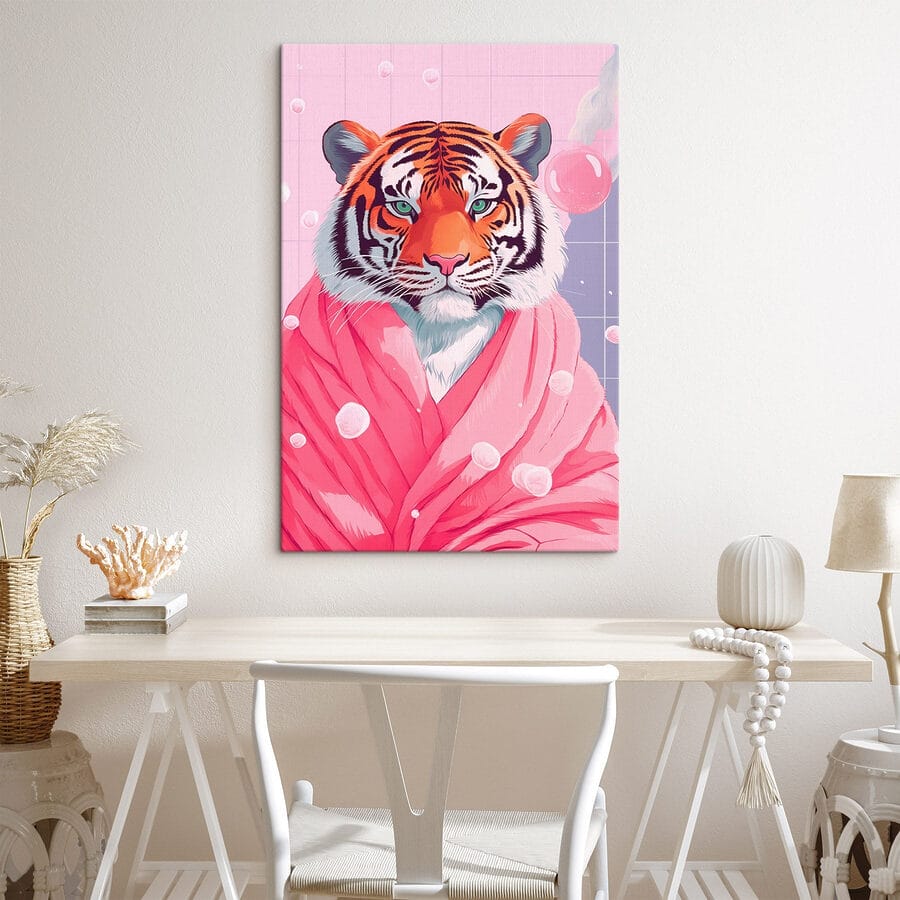 Tiger v ružovom rúchu