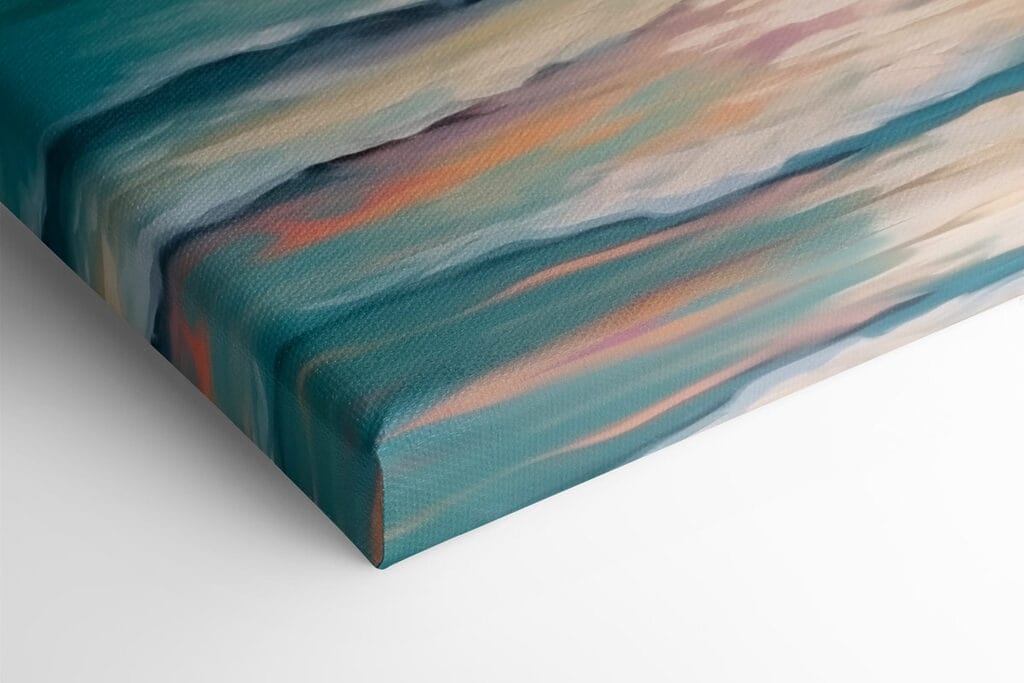 Painting of a sunset over the ocean Painting of a sunset over the ocean