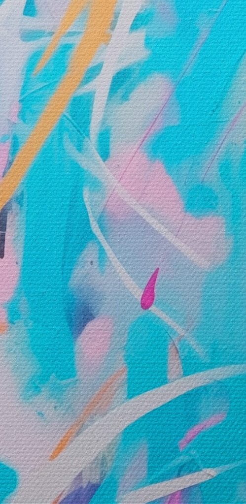 Painting of pink and blue paint