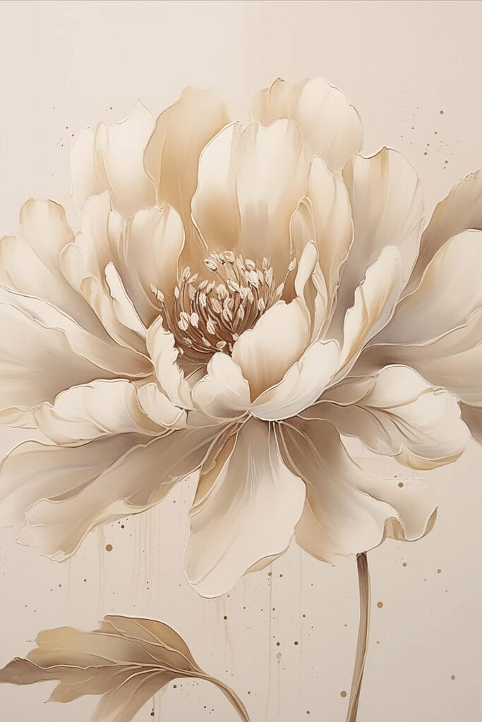 Painting of a flower Painting of a flower