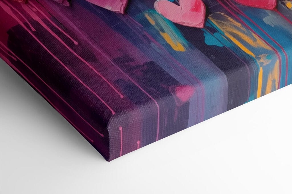 Painting of many hearts