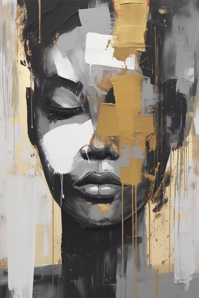 Painting of a woman's face