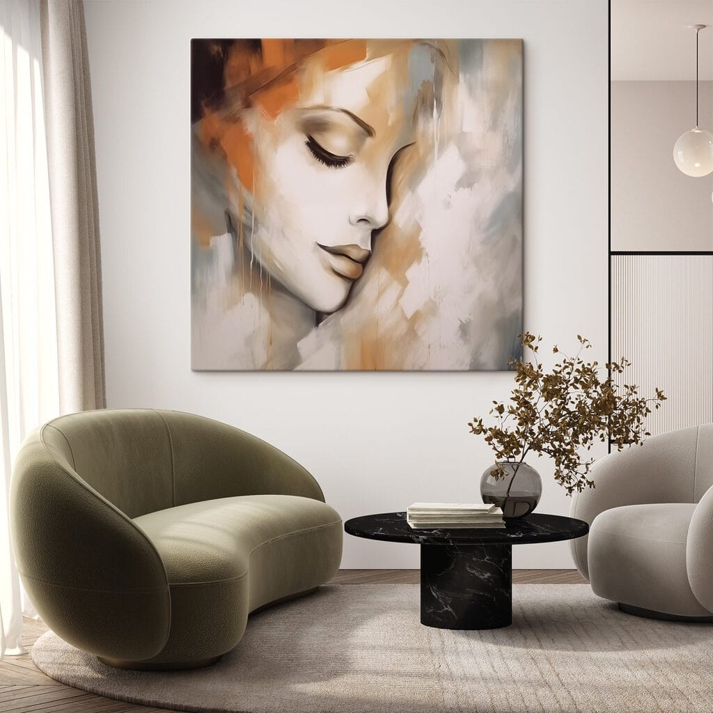 Painting of a woman's face