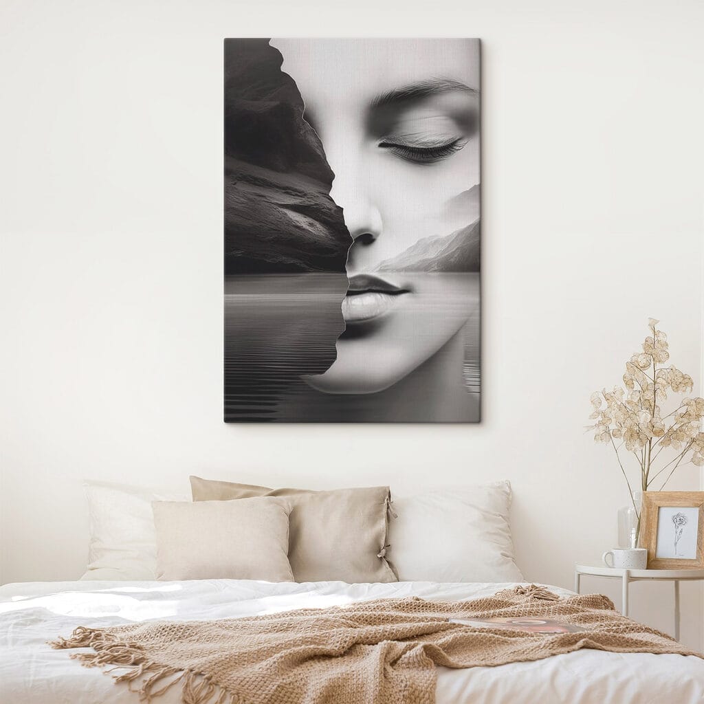 Woman's face and half of a face